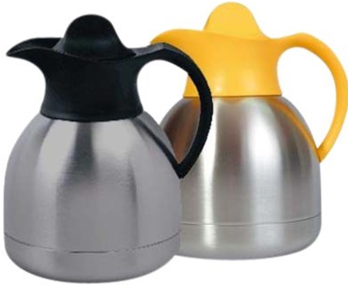 Pot isotherme à café IEZZY 1 litre inox couvercle noir-2