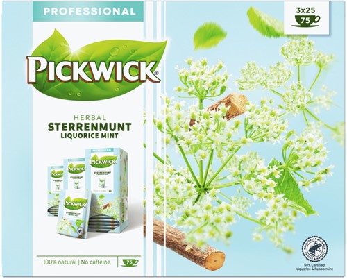 Thé Pickwick sterrenmunt 25x 2g avec enveloppe