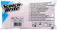 Chiffon microfibre Scotch-Brite Essential 360x360mm vert 10 pièces-3