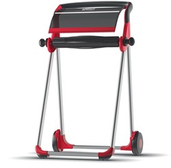 Distributeur papier d'essuyage Tork W1 Performance 652008 sur pied rouge