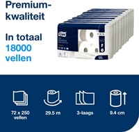 Toiletpapier Tork T4 Premium 3-laags 250 vel wit 110316-3