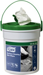 Lingettes imprégnées Tork Premium W15 190594 1 épaisseur seau 58 feuilles blanc