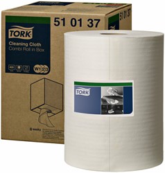 Chiffon de nettoyage Tork W2 Premium 510137 1 épaisseur 152m blanc
