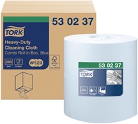 Chiffon de nettoyage Tork W1-W2-W3 Premium Heavy-Duty 530237 1 épaisseur bleu 280 feuilles