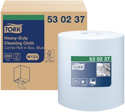 Chiffon de nettoyage Tork W1-W2-W3 Premium Heavy-Duty 530237 1 épaisseur bleu 280 feuilles