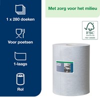 Chiffon de nettoyage Tork W1-W2-W3 Premium Heavy-Duty 530237 1 épaisseur bleu 280 feuilles-2