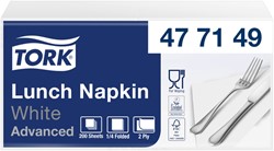 Serviette Tork Advanced 477149 2 épaisseurs pli 1/4 328x325mm blanc 200 pièces