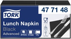 Serviette Tork Advanced 477148 2 épaisseurs pli 1/4 328x325mm noir 200 pièces