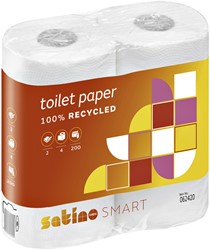 Papier toilette Satino Smart  MT1 062420 2 épaisseurs 200 feuilles blanc