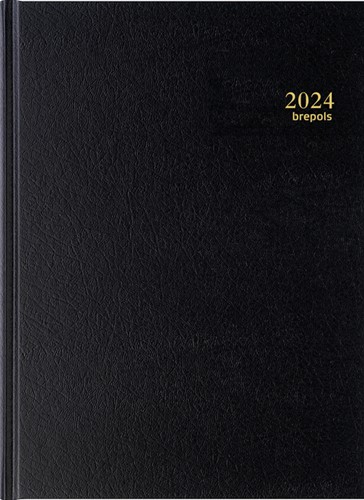 Agenda 2027 Brepols Bremax Santex A4 1 jour/1 page 4 colonnes noir