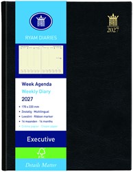 Agenda 2027 Ryam Executive Mundior 7dagen/2pagina's zwart