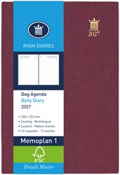 Agenda 2027 Ryam Memoplan 1 Mundior 1dag/1pagina bordeaux