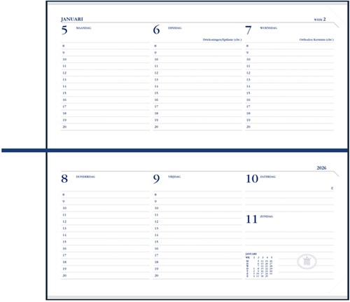 Agenda 2027 Ryam Memoplan 7 Mundior 7 jours/ 2 pages noir-3