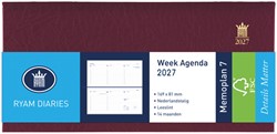 Agenda 2027 Ryam Memoplan 7 Mundior 7 jours/2 pages bordeaux