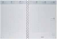 Recharge agenda 2027 Timing 7 jours/2 pages Spirale blanc