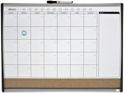 Tableau mixte Planning magnétique/liège Nobo 58,5x43cm incurvé