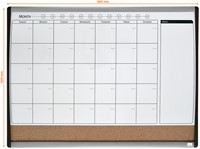 Tableau mixte Planning magnétique/liège Nobo 58,5x43cm incurvé-2