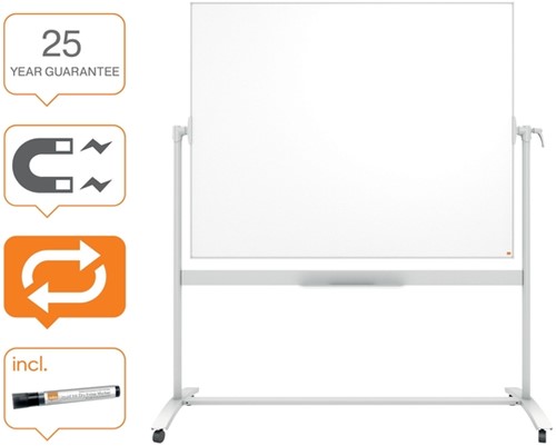 Whiteboard Nobo kantelbord 120x150cm magnetisch emaille-2