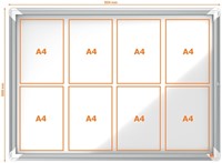 Binnenvitrine Nobo Premium Plus 8xA4 draaideur magnetisch-5