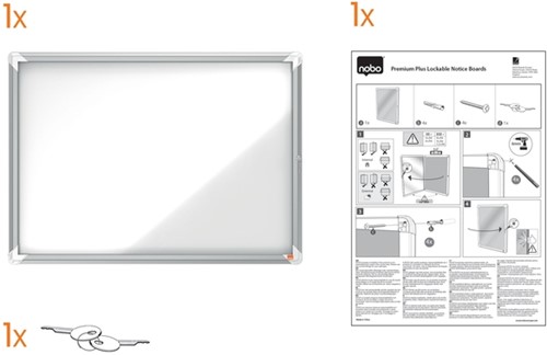 Vitrine d'extérieur Nobo Premium Plus porte battante 9x A4 magnétique-6