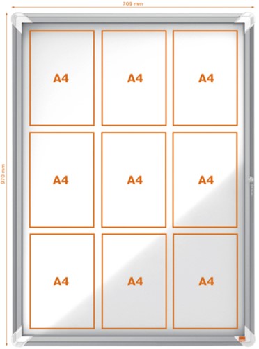 Buitenvitrine Nobo Premium Plus 9xA4 draaideur magnetisch-2