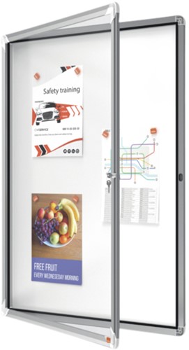Vitrine d'extérieur Nobo Premium Plus porte battante 9x A4 magnétique-3