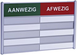 Tableau de présence pour 5 noms