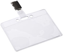 Badge Europel avec bande + pince 90x60mm