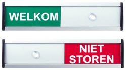 Plaque Welkom/Niet storen 125x30mm