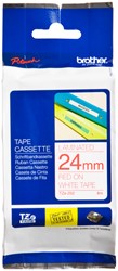 Ruban de lettrage Brother P-Touch TZe-252 standard 24mm rouge sur blanc