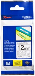 Ruban de lettrage Brother P-Touch TZe-M31 mat 12mm noir sur transparent