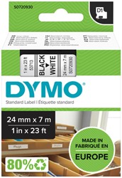 Ruban Dymo Labelmanager polyester D1 24mmx7m noir sur blanc