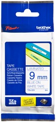 Ruban de lettrage Brother P-Touch TZe-223 standard 9mm bleu sur blanc