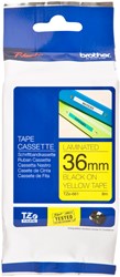 Ruban de lettrage Brother P-Touch TZe-661 standard 36mm noir sur jaune