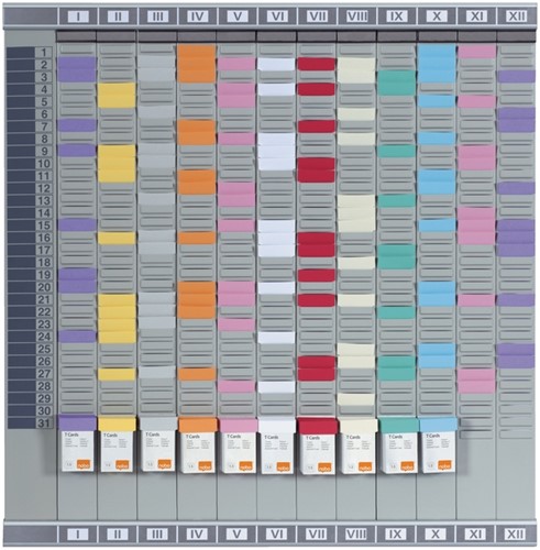 Kit Planning à fiches-T Nobo Professionnel 12 panneaux à 32 fentes