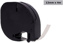 Ruban étiquette Quantore 12267 12mmx4m transparent/noir