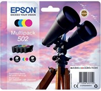 Inktcartridge Epson 502 T02V6 zwart + 3 kleuren