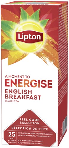 Thé Lipton Energise English Breakfast 25x 1,5g