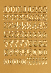 Etiquette HERMA 4184 chiffres 0-9 or 12mm 66 pièces