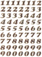 Etiquette HERMA 4193 chiffres 0-9 8mm or 64 pièces