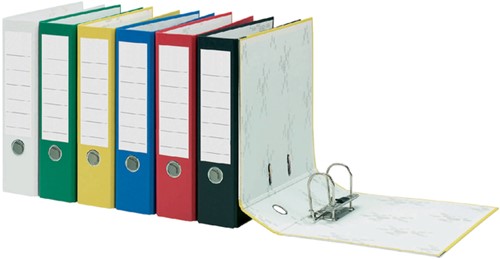 Classeur à levier Qbasic A4 80mm carton jaune-2