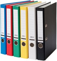 Classeur à levier Qbasic A4 50mm carton blanc-3