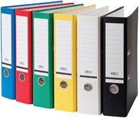 Classeur à levier Qbasic A4 80mm carton jaune-3