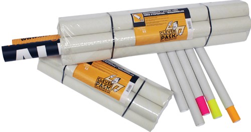 Tube d’expédition CleverPack A1 650x50x1,5mm + embouts blanc 5 pièces-2