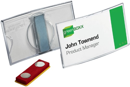 Badge Durable 8123 Konvex avec aimant 40x75mm