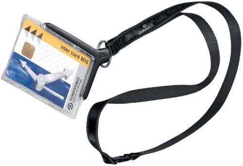 Porte-badge Durable 8207 avec cordon textile anthracite