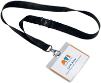Porte-badge Durable 8600 fermé 60x90mm + cordon textile