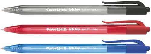 Stylo bille Paper Mate Inkjoy 100RT Medium rouge-3