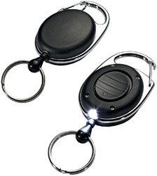 Enrouleur Durable 8198 avec anneau + lampe 800mm noir