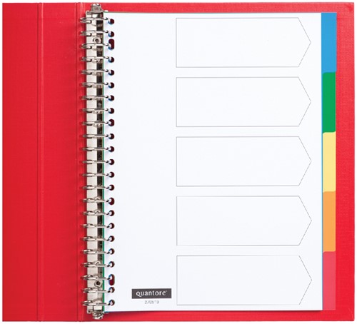 Intercalaire Quantore 23 perforations 5 onglets PP assorti